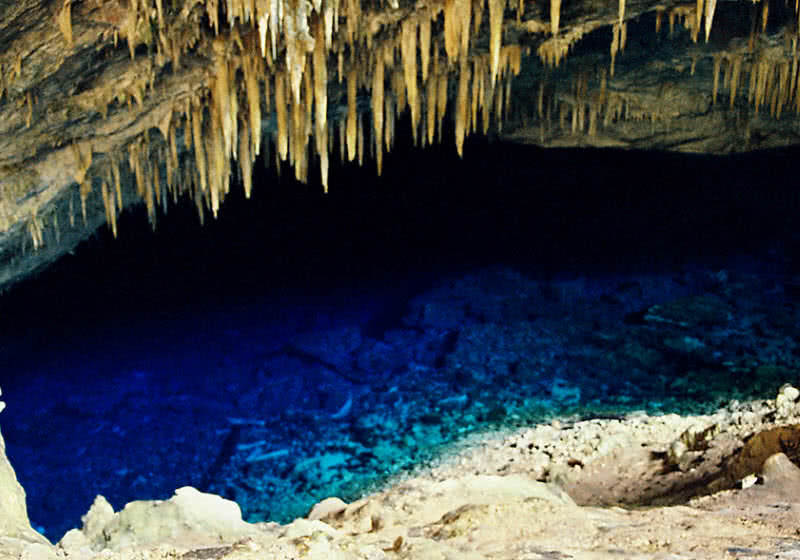 Blue lake cave